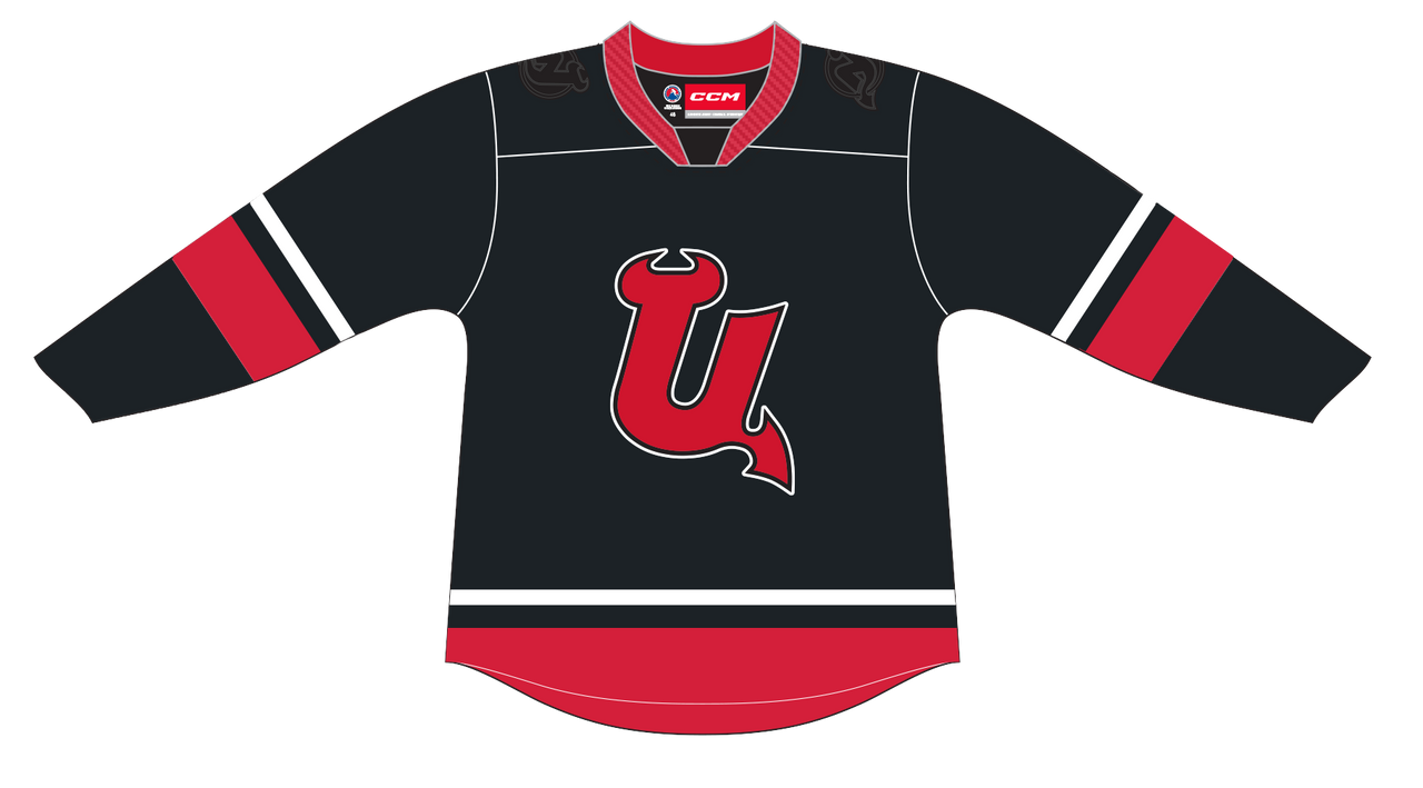 CCM Quicklite Utica Comets Customized Premier Black Third Jersey