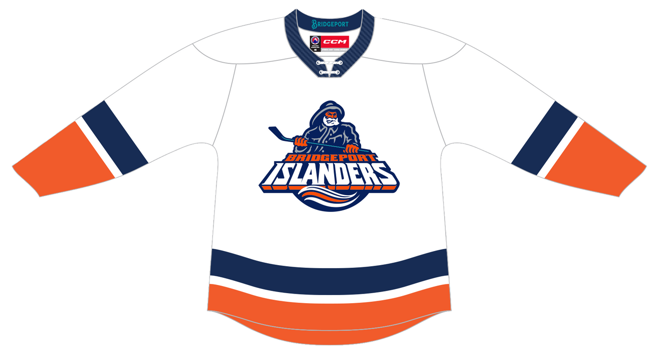 CCM Quicklite Bridgeport Islanders Customized Premier White Jersey 24-25