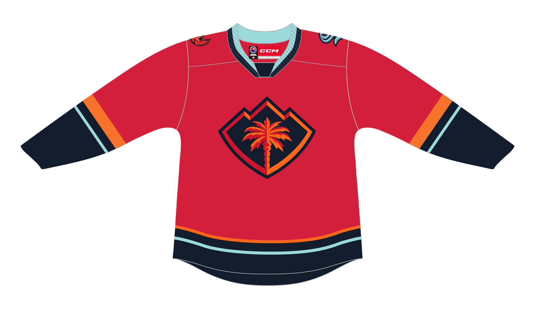 CCM Quicklite Coachella Valley Firebirds Premier Third Red Jersey