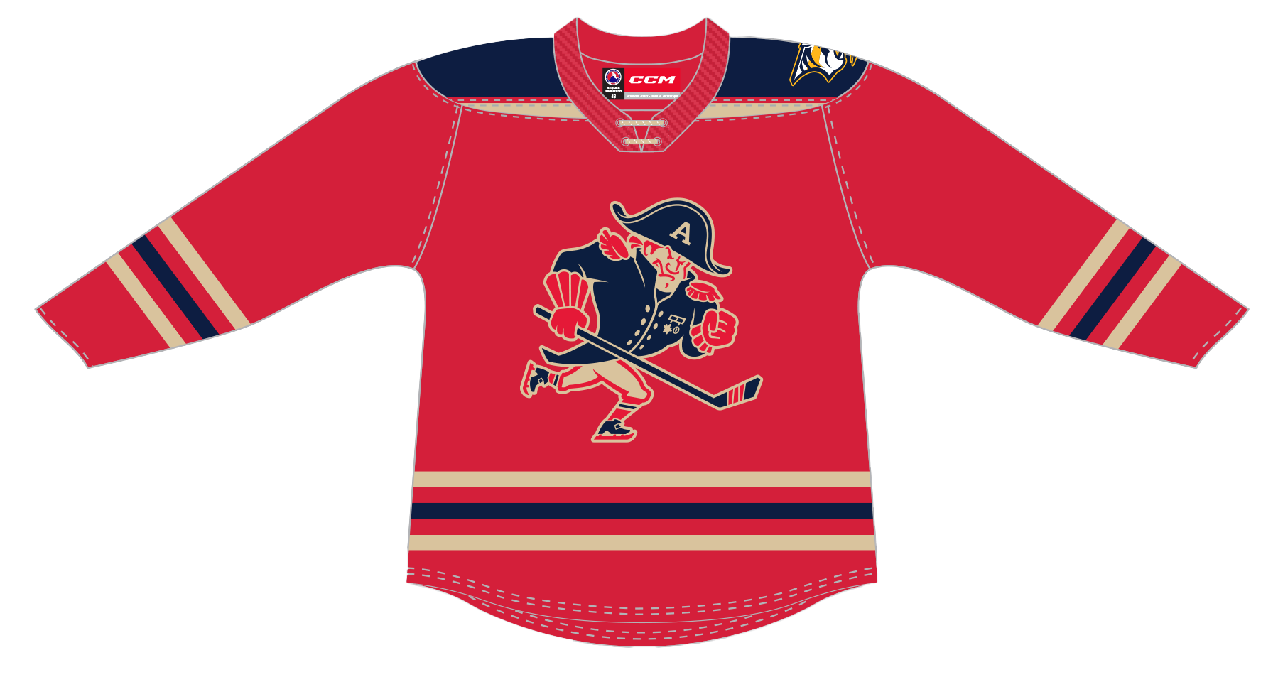 CCM Quicklite Milwaukee Admirals Premier Alternate Red Jersey