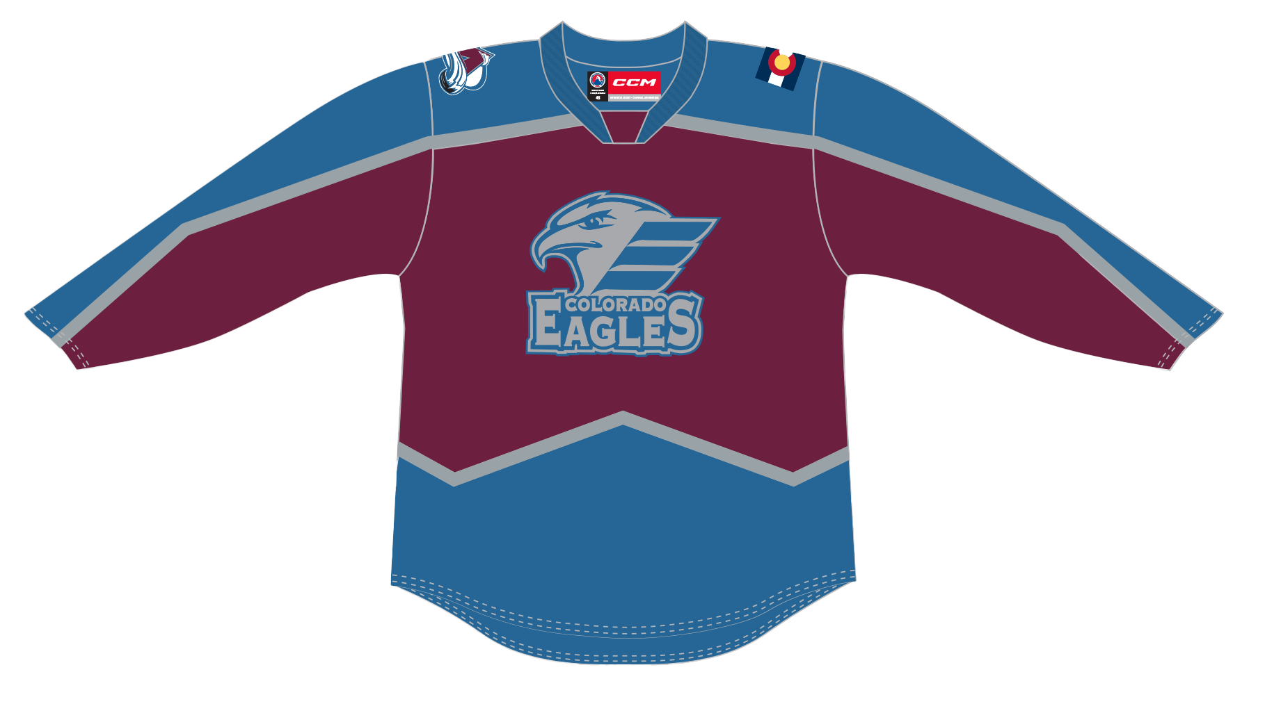 CCM Quicklite Colorado Eagles Customized Premier Third Jersey