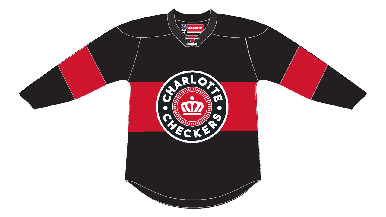 CCM Quicklite Charlotte Checkers Customized Premier Alternate Black Jersey