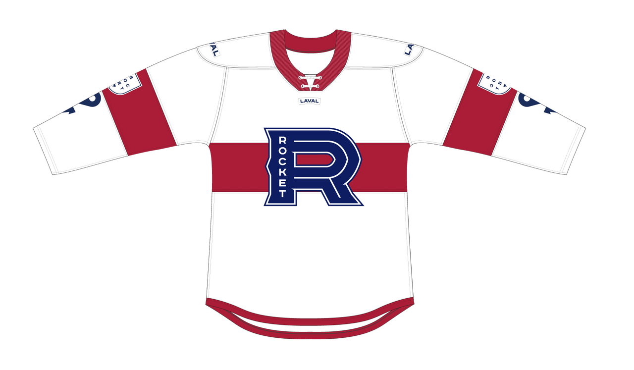 CCM Quicklite Laval Rocket Adult Premier White Jersey (25-26)