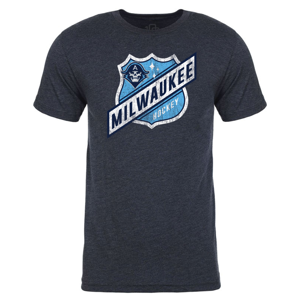 108 Stitches Milwaukee Admirals Adult Highway Short Sleeve T-Shirt