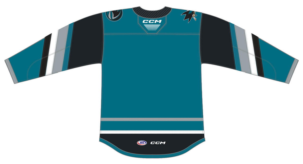 CCM Quicklite San Jose Barracuda Teal Third Jersey (25-26)