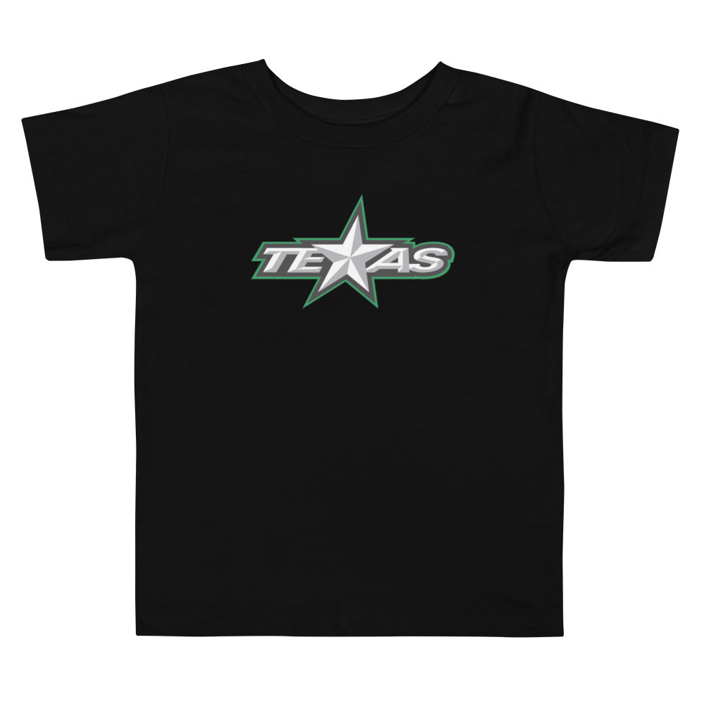Texas Stars Primary Logo Toddler Short Sleeve T-shirt (Sidewalk Sale, Black, 2T)
