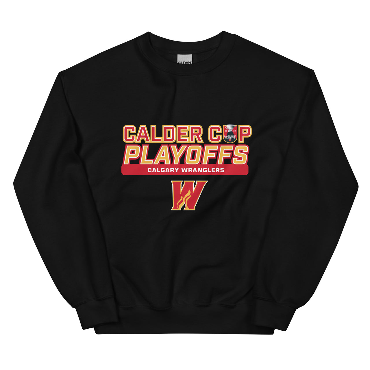Calgary Wranglers 2024 Calder Cup Playoffs Adult Crewneck Sweatshirt