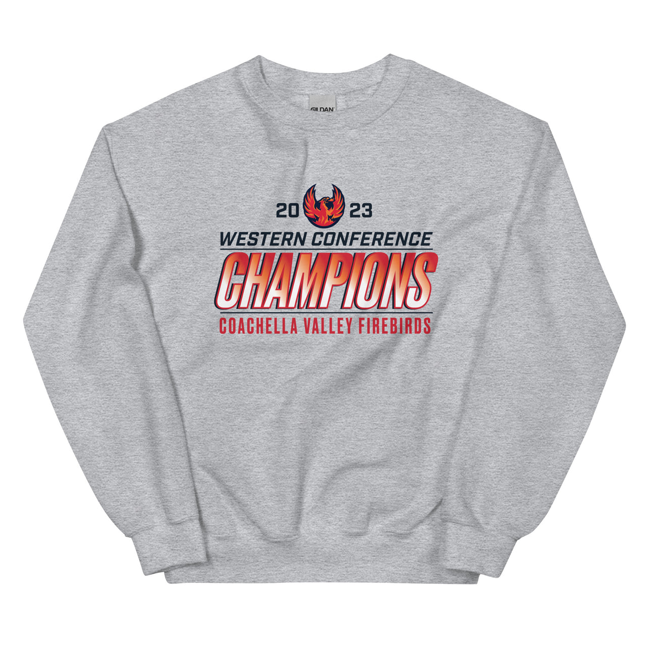 Coachella Valley Firebirds 2023 Western Conference Champions Adult Crewneck Sweatshirt