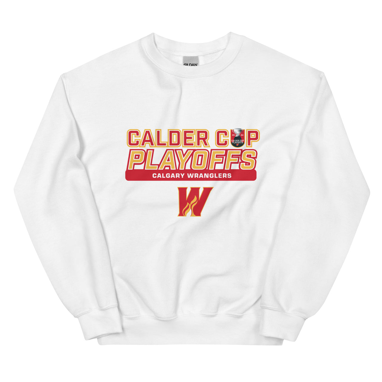 Calgary Wranglers 2024 Calder Cup Playoffs Adult Crewneck Sweatshirt
