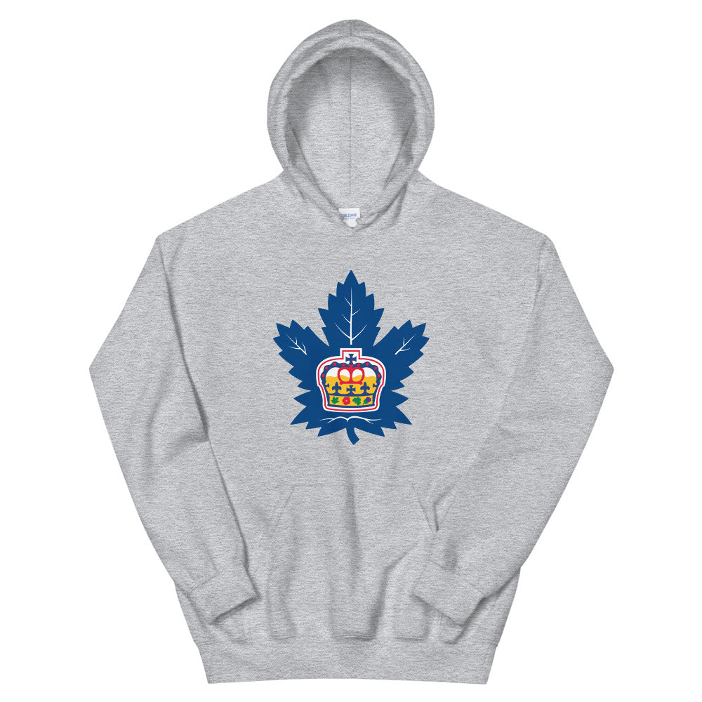 Toronto Marlies Adult Primary Logo Pullover Hoodie (sidewalk sale, Gray, Medium)