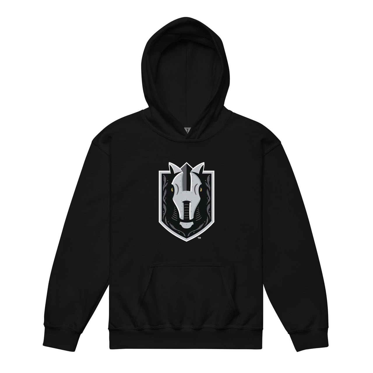 Henderson Silver Knights Youth Primary Logo Hoodie (Sidewalk Sale, Black, Youth Large)