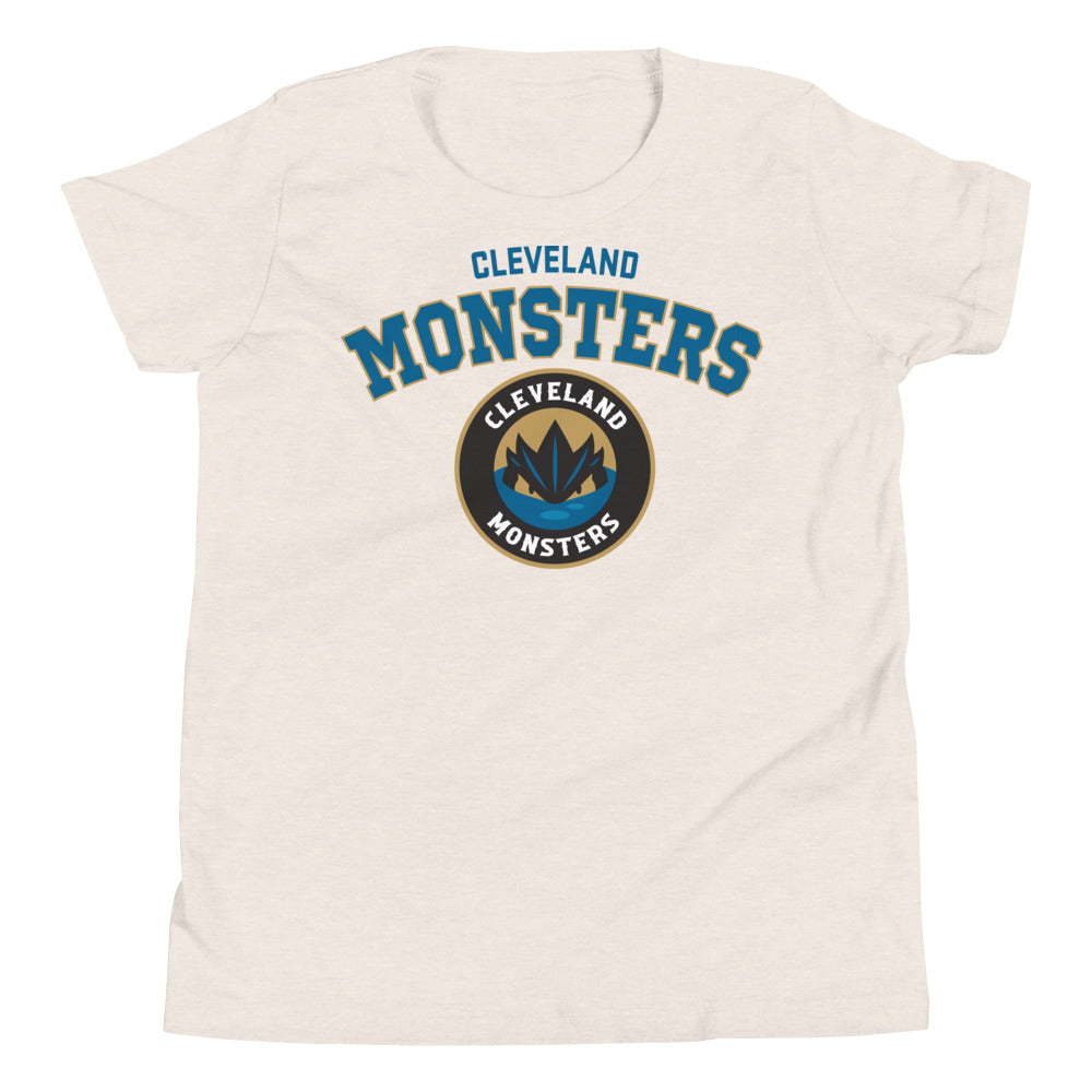 cleveland monsters shop Cleveland Monsters Arch Youth Short Sleeve T-Shirt