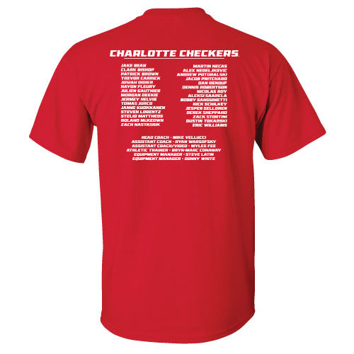 Charlotte Checkers 2019 Calder Cup Champions Roster T-Shirt