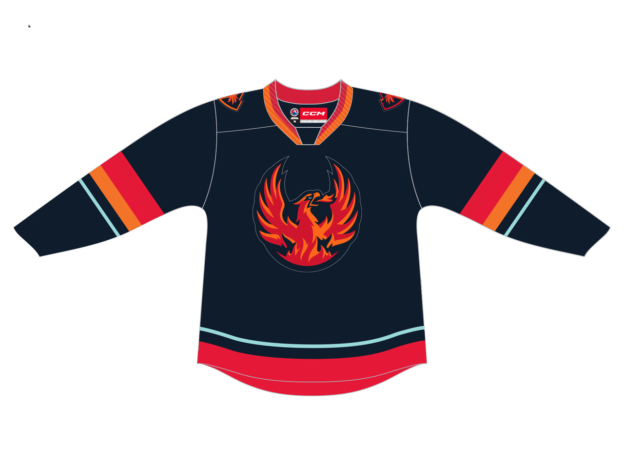 CCM Quicklite Coachella Valley Firebirds Customized Premier Dark Jersey