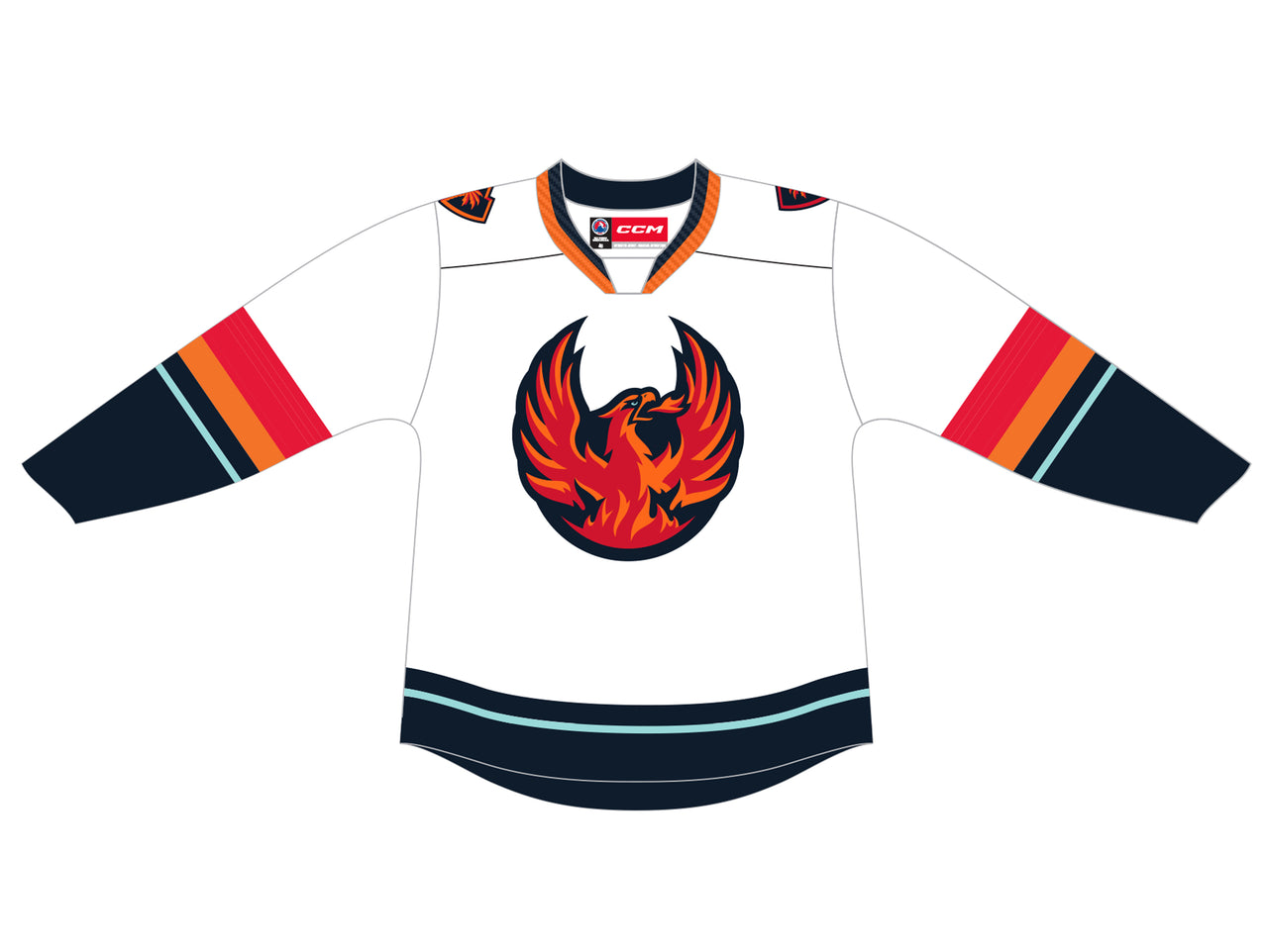 CCM Quicklite Coachella Valley Firebirds Premier White Jersey