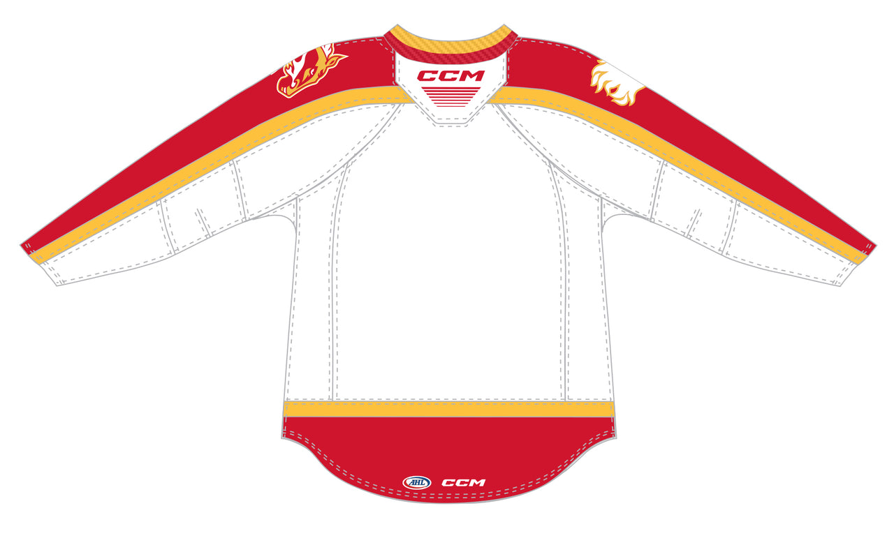 CCM Quicklite Calgary Wranglers Customized White Jersey