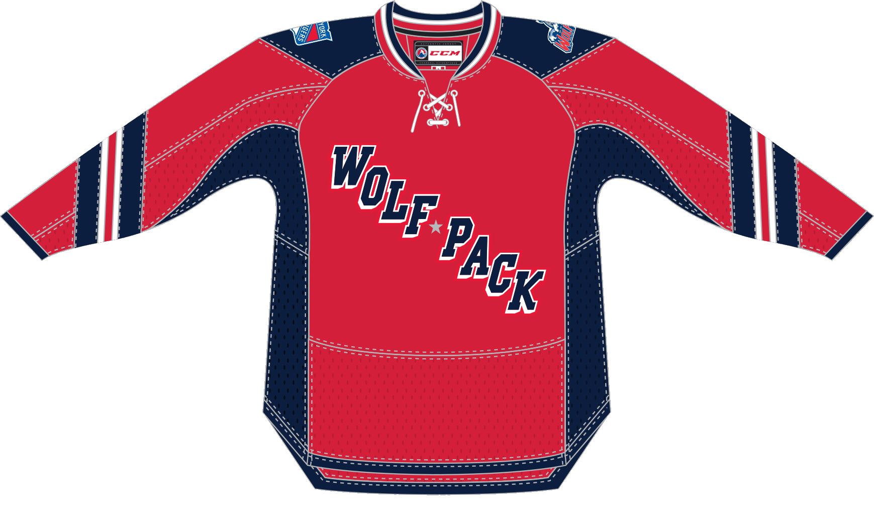 CCM Hartford Wolf Pack Premier Red Third Jersey YOUTH