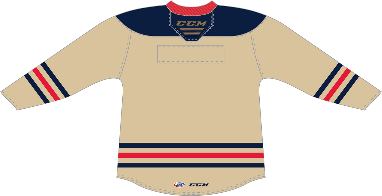 CCM Quicklite Milwaukee Admirals Customized Premier Alternate Beige Jersey