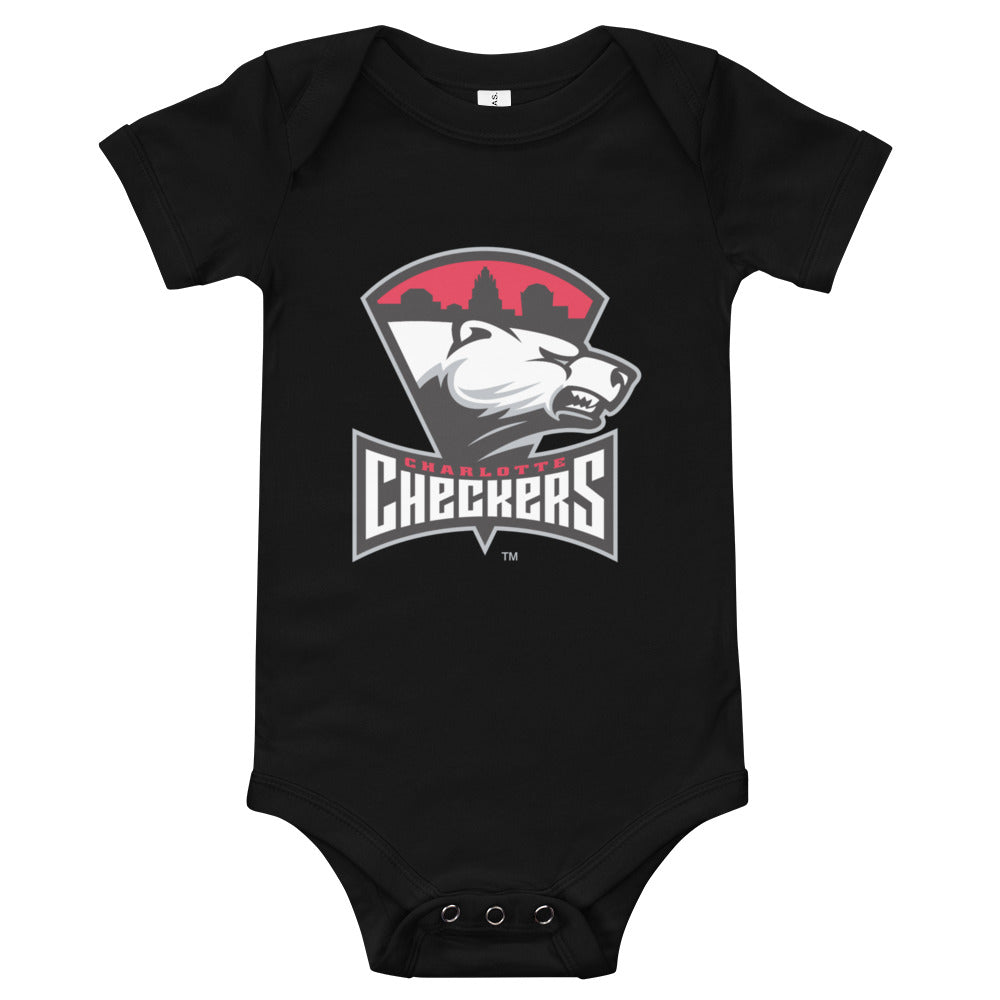 Charlotte Checkers Primary Logo Baby Onesie