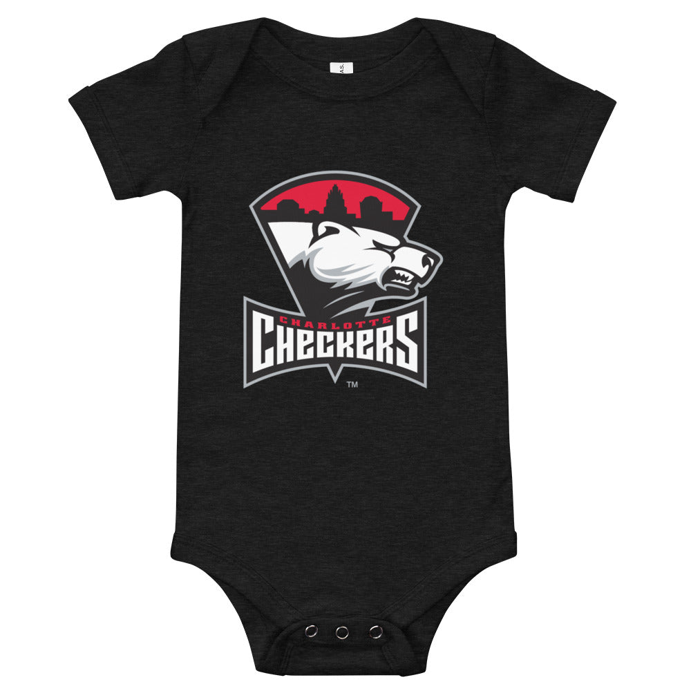 Charlotte Checkers Primary Logo Baby Onesie