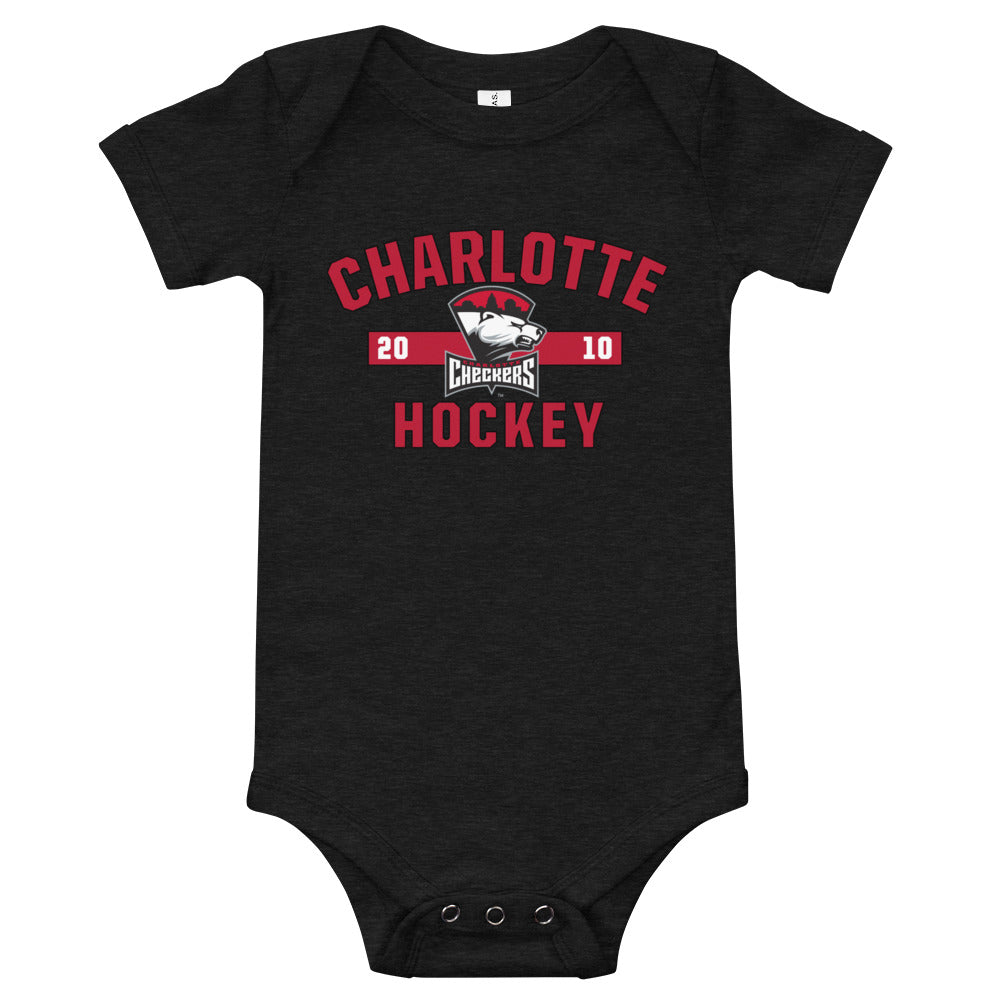 Charlotte Checkers Established Logo Baby Onesie