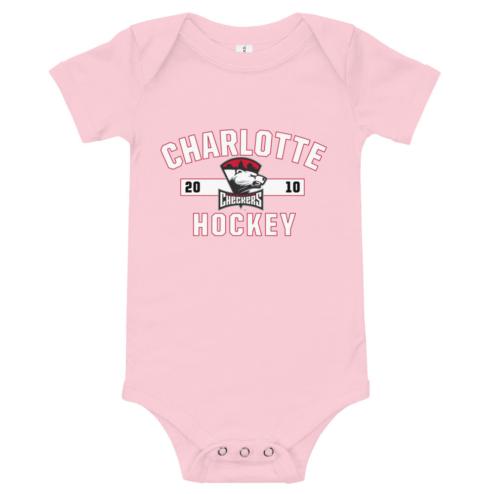 Charlotte Checkers Established Logo Baby Onesie