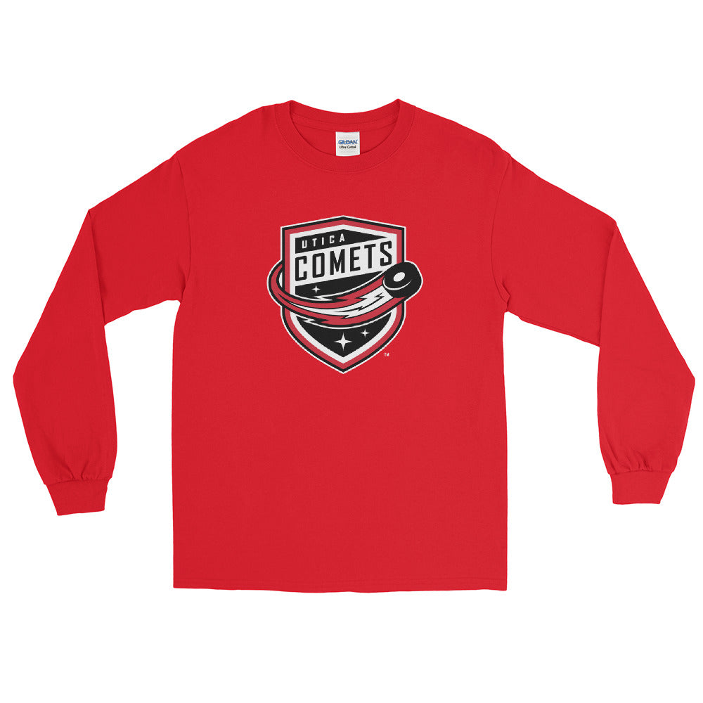 Utica Comets Adult Primary Logo Long Sleeve Shirt
