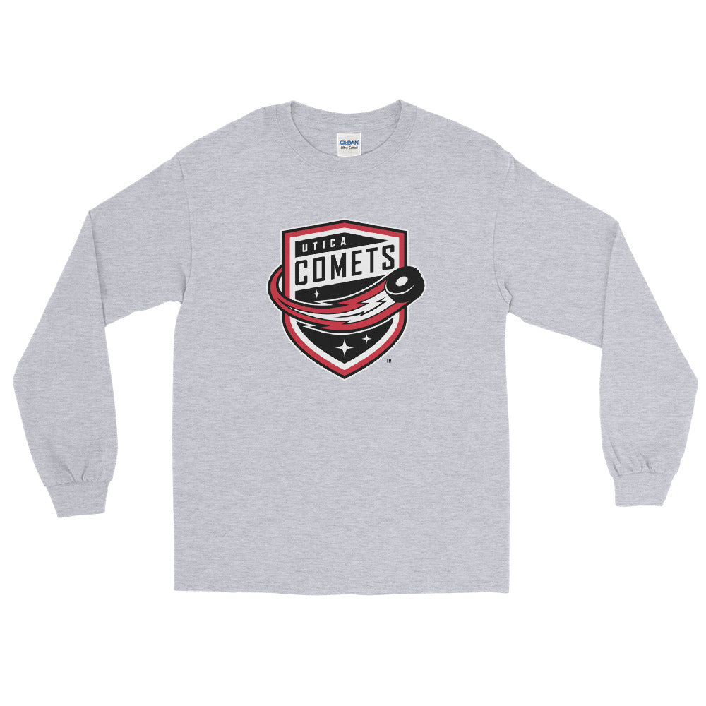 Utica Comets Adult Primary Logo Long Sleeve Shirt