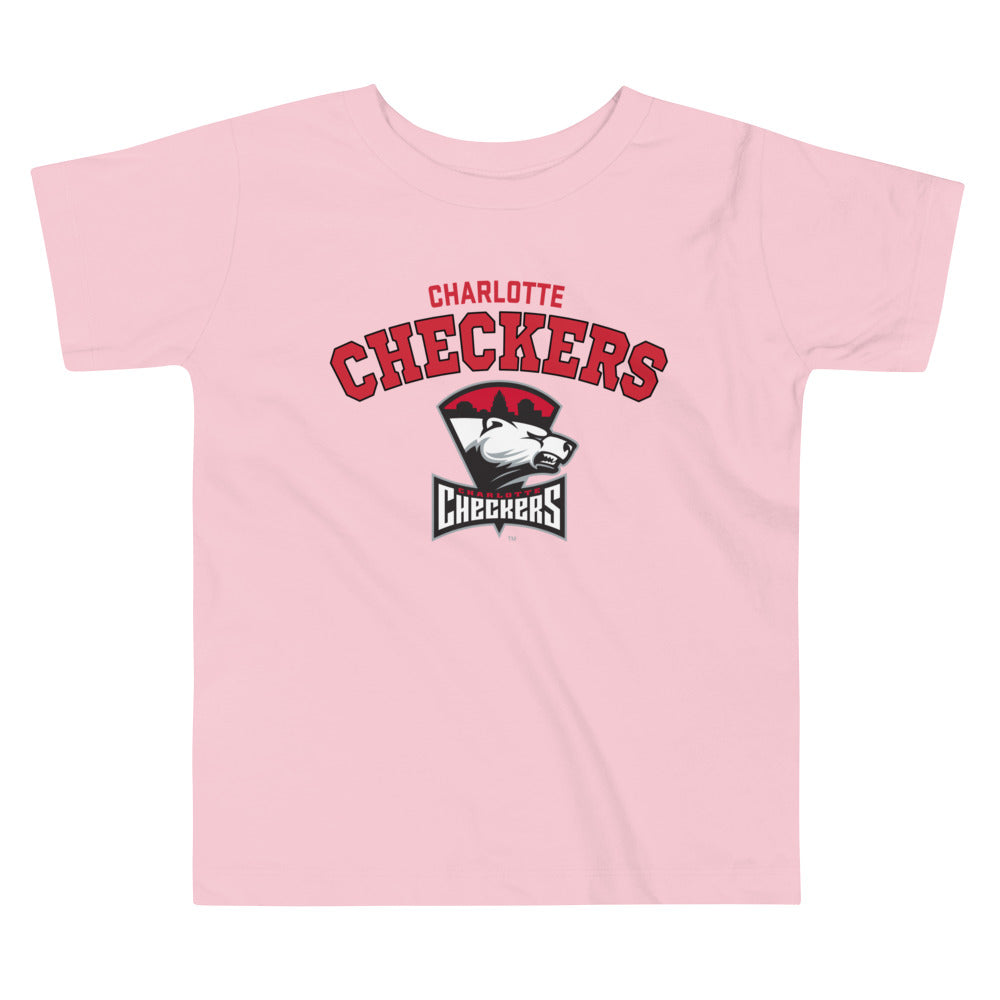 Charlotte Checkers Toddler Arch Short Sleeve T-Shirt