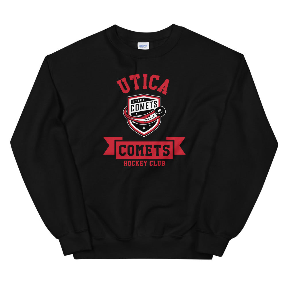 Utica Comets Adult Crewneck Sweatshirt - Banner Design