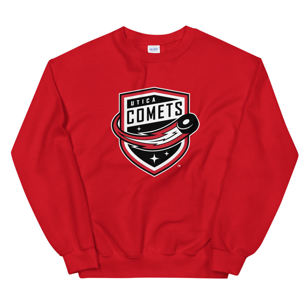 Utica Comets Adult Primary Logo Crewneck Sweatshirt