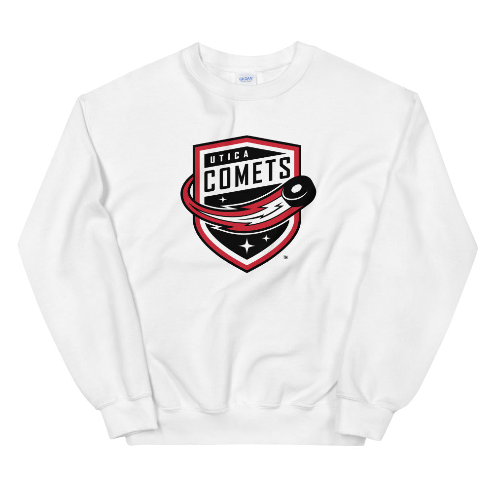 Utica Comets Adult Primary Logo Crewneck Sweatshirt