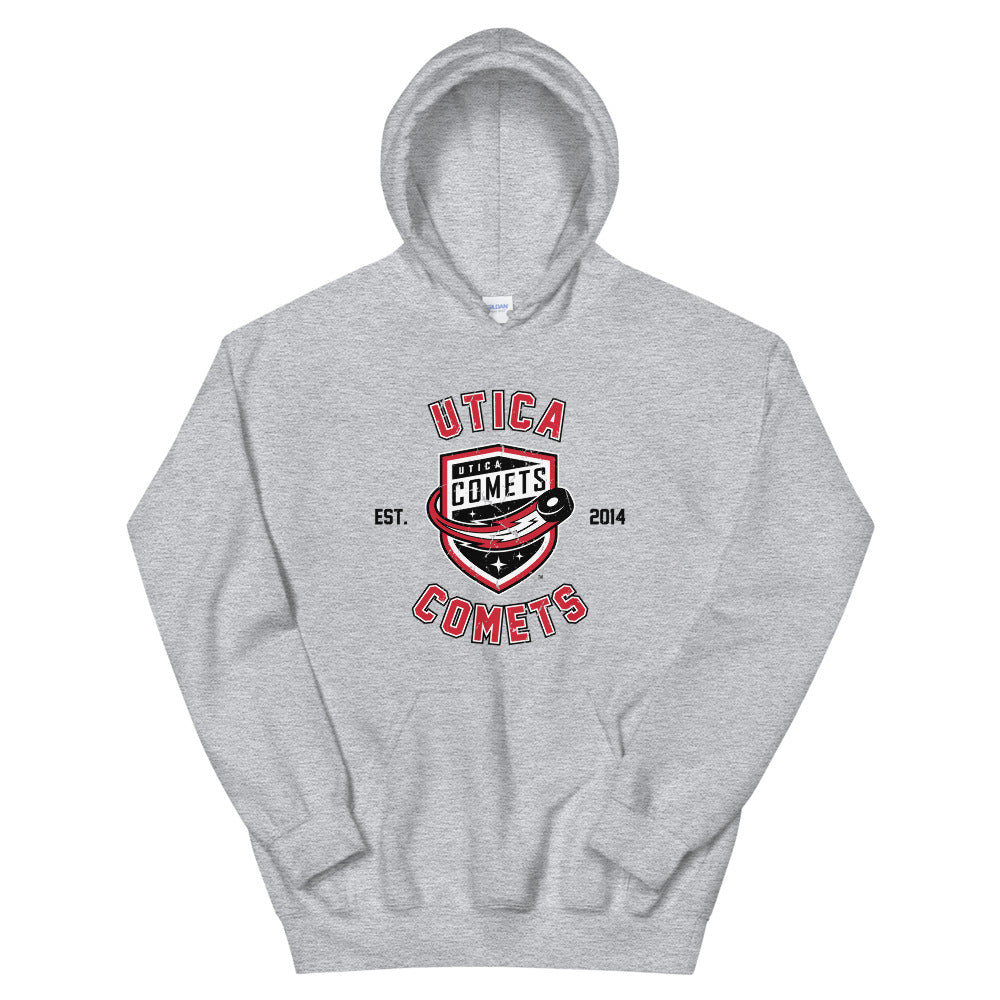 Utica Comets Adult Pullover Hoodie - Schedule Design