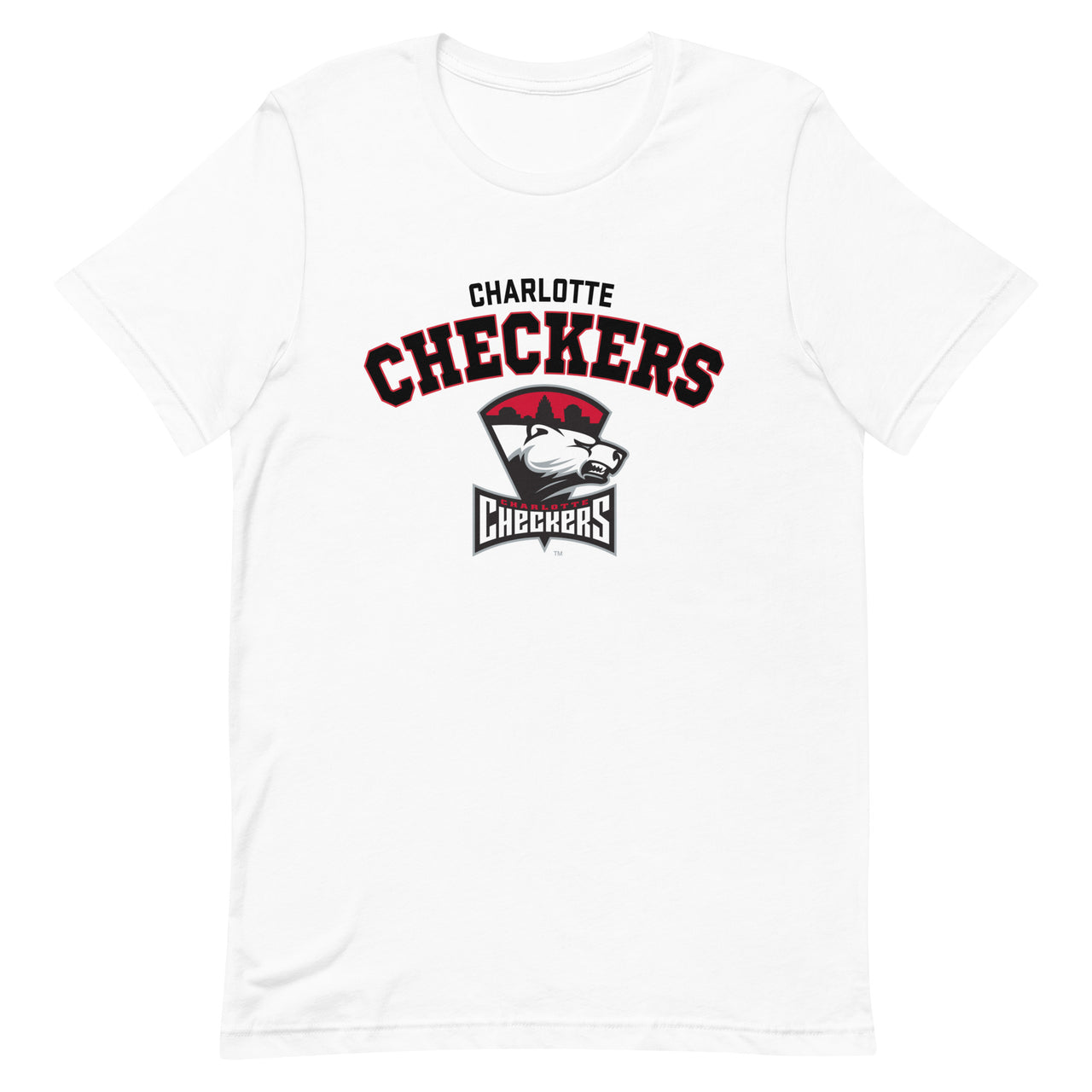 Charlotte Checkers Adult Arch Premium Short Sleeve T-Shirt