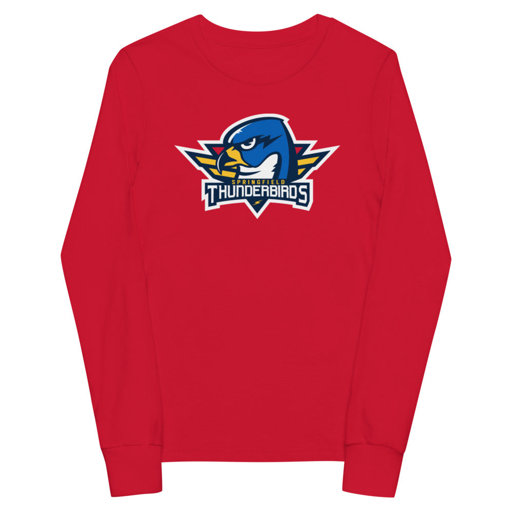 Springfield Thunderbirds Primary Logo Youth Long Sleeve T-Shirt