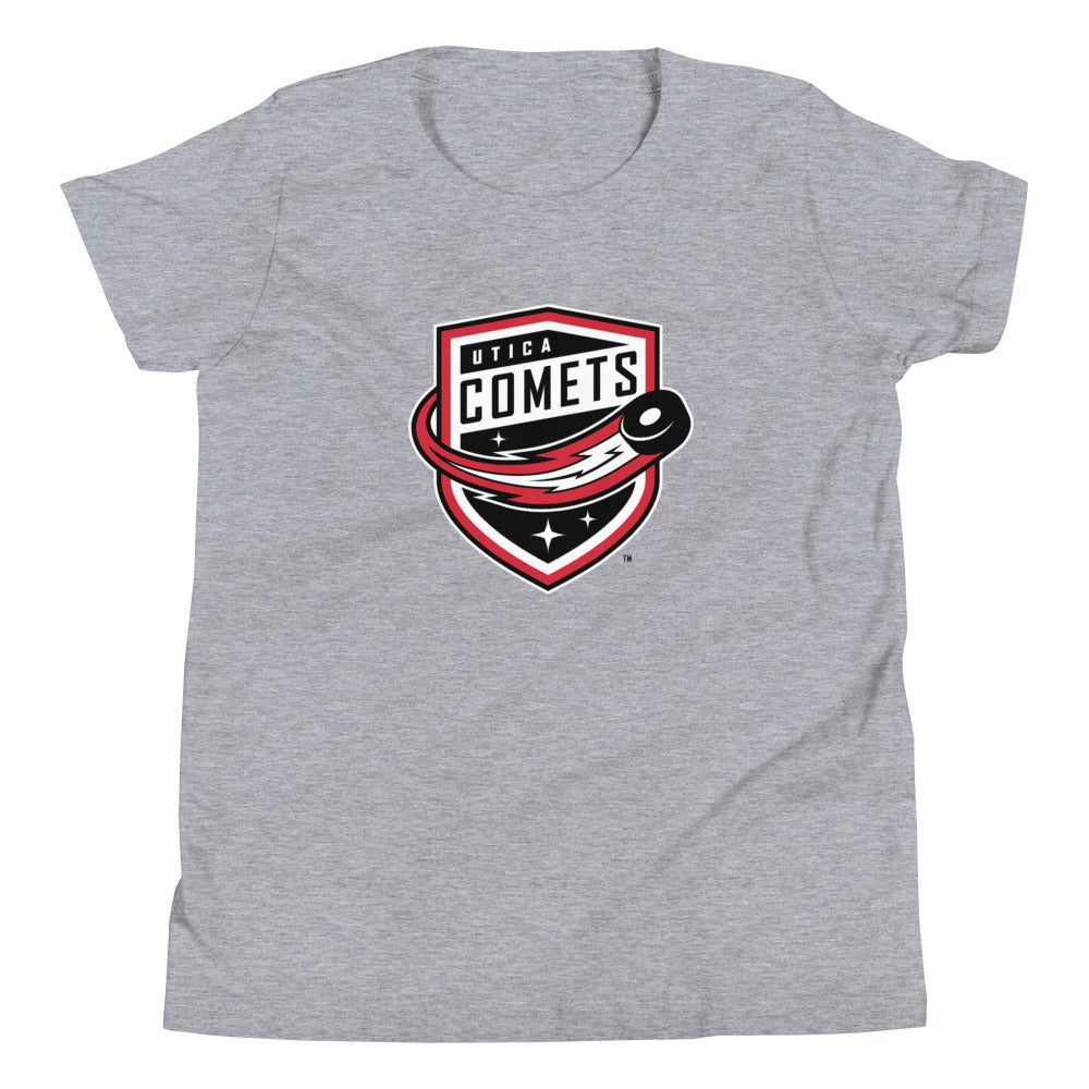 Utica Comets Youth Primary Logo Short Sleeve T-Shirt