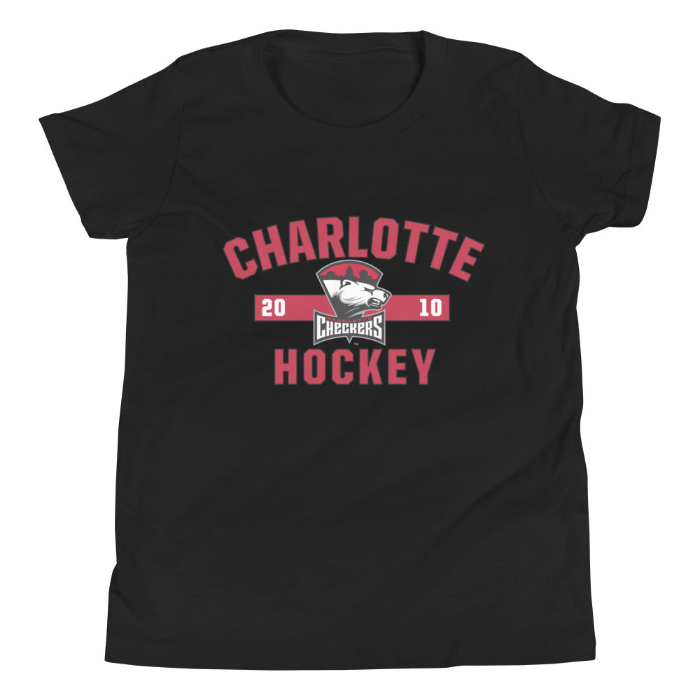 Charlotte Checkers Established Logo Youth Short Sleeve T-Shirt