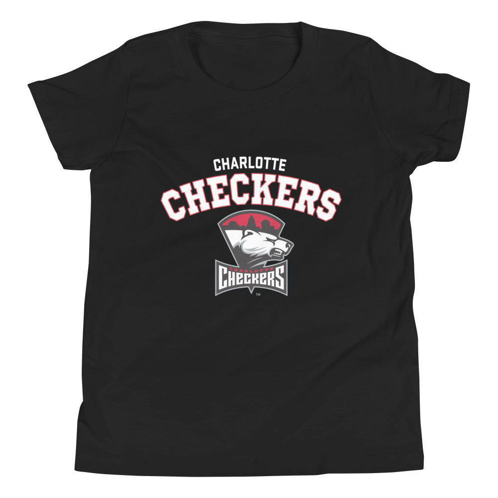 Charlotte Checkers Youth Arch Short Sleeve T-Shirt