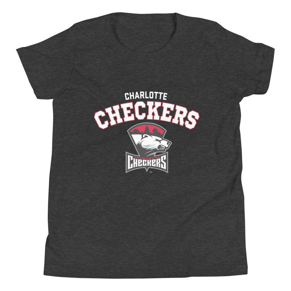 Charlotte Checkers Youth Arch Short Sleeve T-Shirt