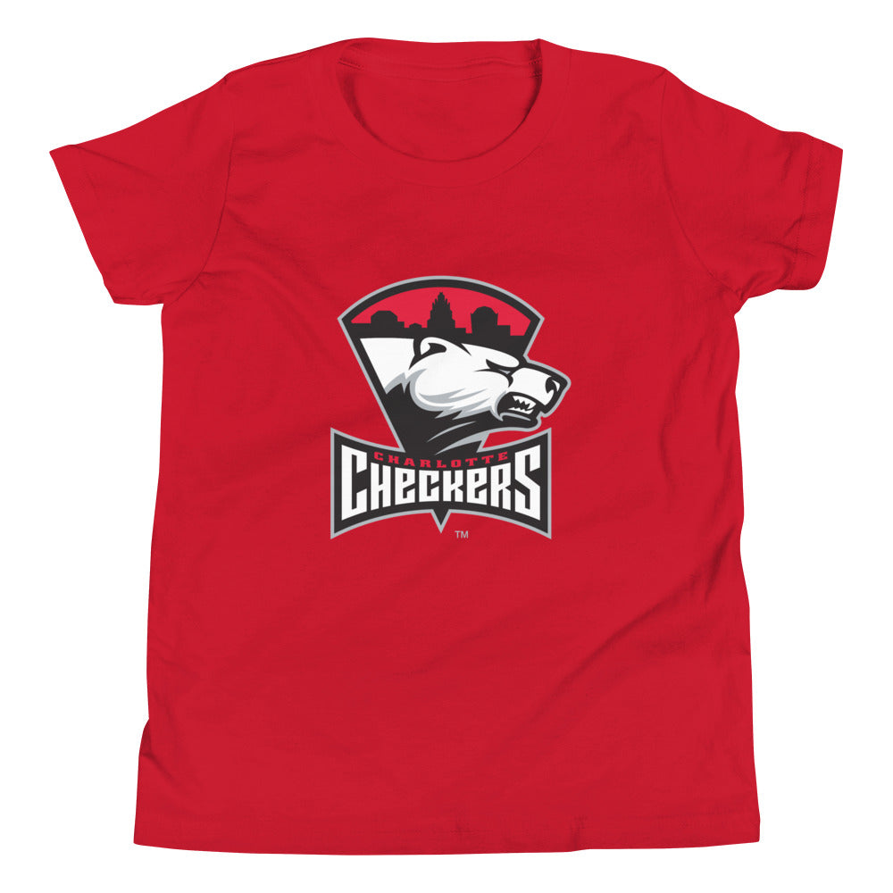 Charlotte Checkers Primary Logo Youth Short Sleeve T-Shirt
