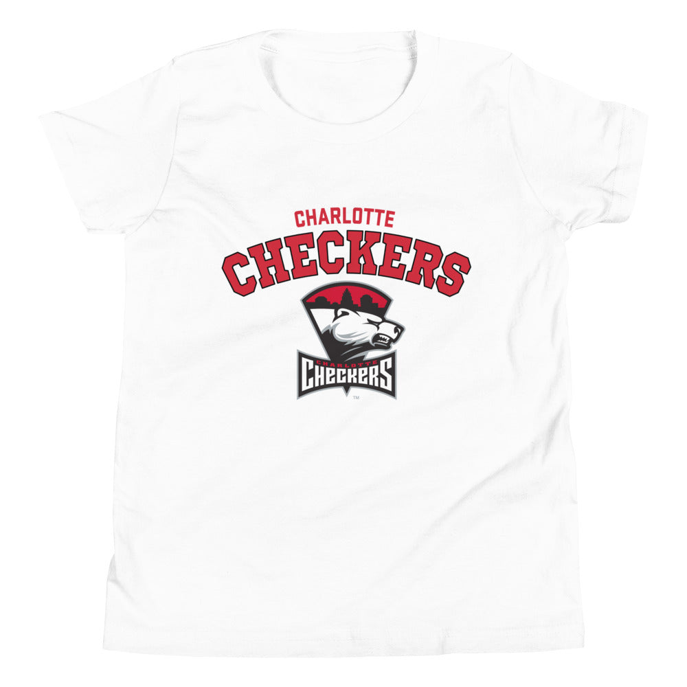 Charlotte Checkers Youth Arch Short Sleeve T-Shirt