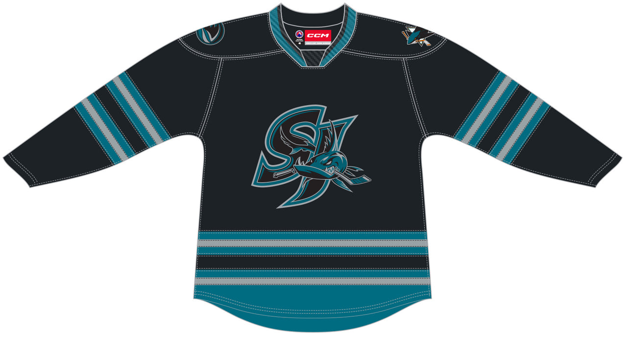 CCM Quicklite San Jose Barracuda Premier Black Jersey