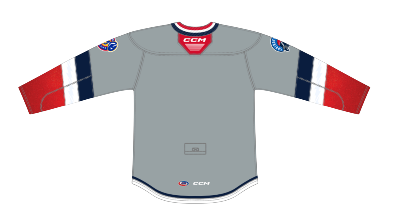 CCM Quicklite Springfield Thunderbirds Adult Premier Grey Alternate Jersey (25-26)