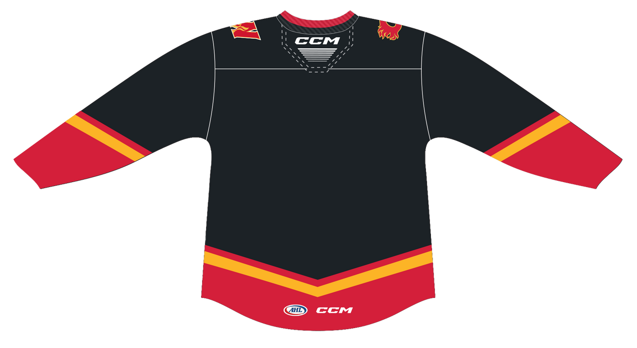 CCM Quicklite Calgary Wranglers Customized Alternate Black Jersey