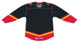 CCM Quicklite Calgary Wranglers Customized Alternate Black Jersey