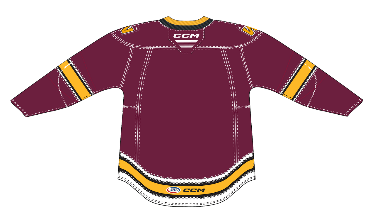 CCM Quicklite Chicago Wolves Customized Premier Maroon Jersey (W Shoulder Patches)