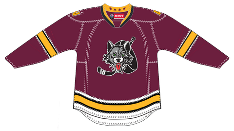 CCM Quicklite Chicago Wolves Premier Maroon Jersey (W Shoulder Patches)