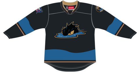 CCM Quicklite Cleveland Monsters Customized Premier Black Jersey