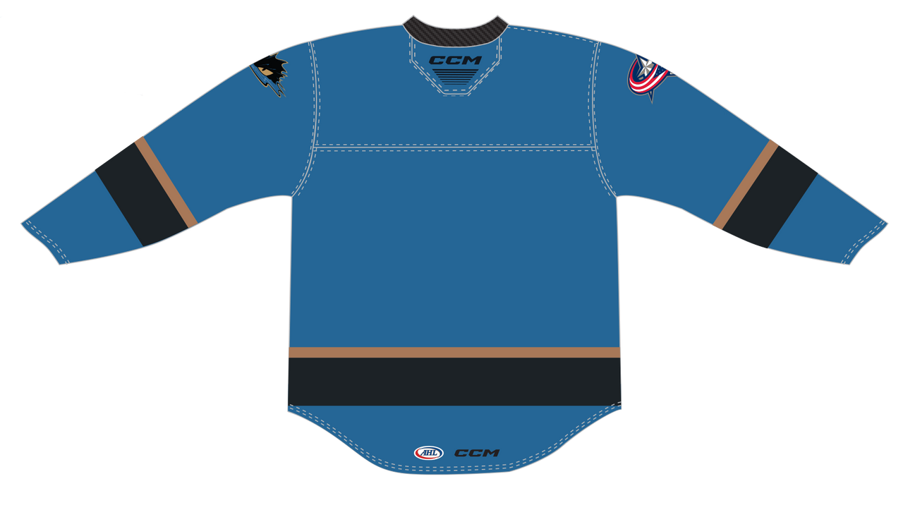 CCM Quicklite Cleveland Monsters Customized Premier Alternate Blue Jersey