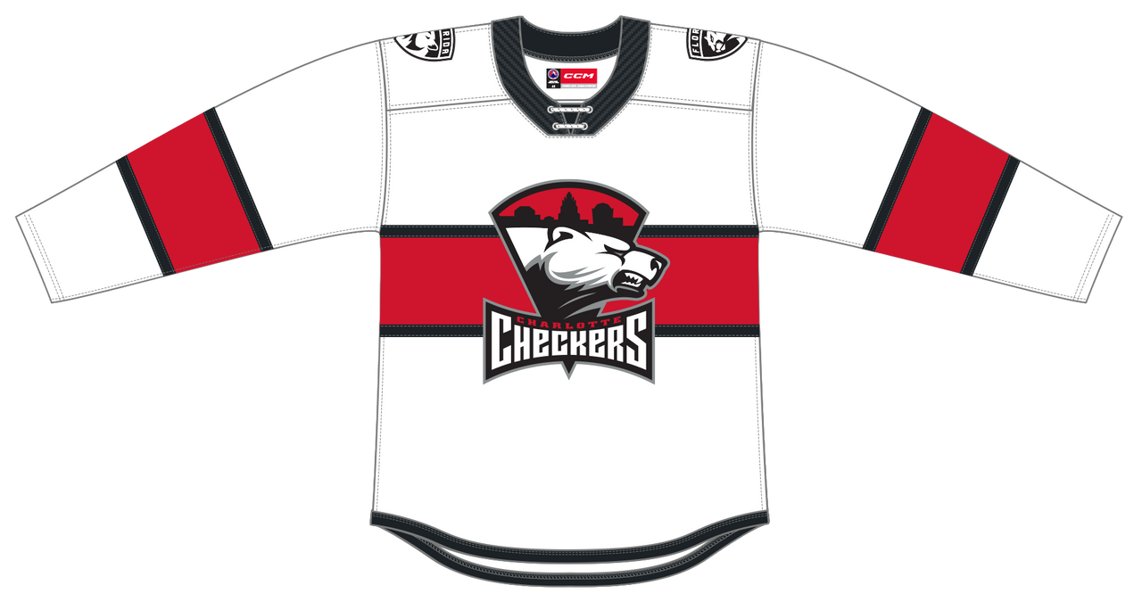CCM Quicklite Charlotte Checkers Premier White Jersey (25-26)